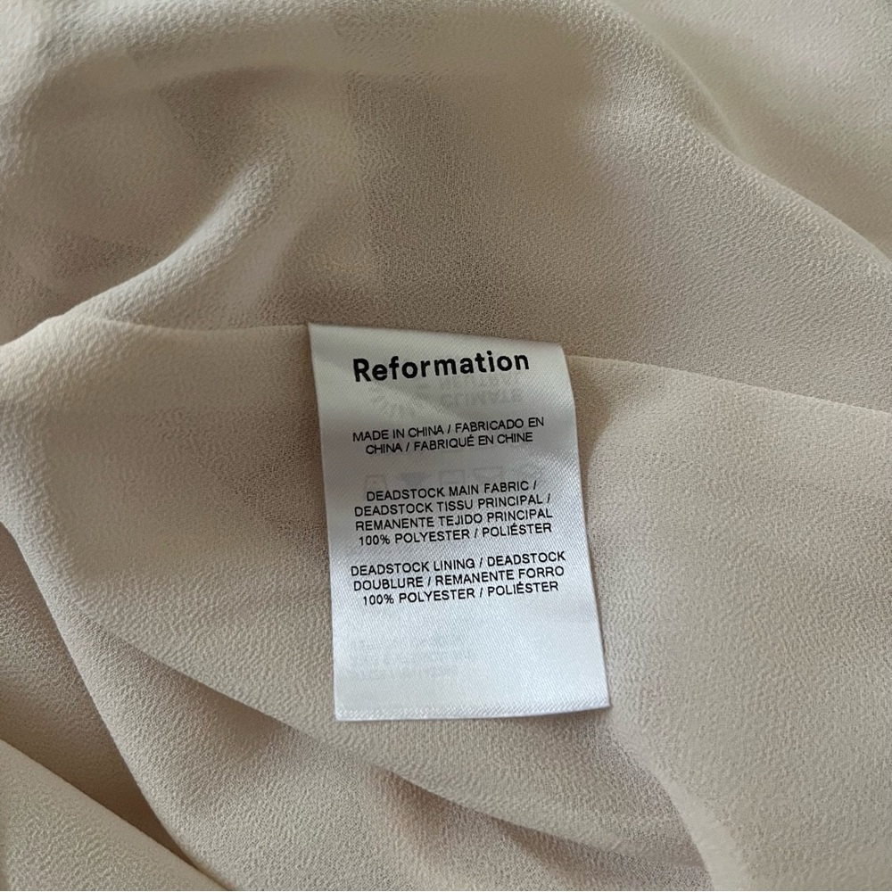Reformation Hollyhock Dress in Champagne - Picture 12 of 13